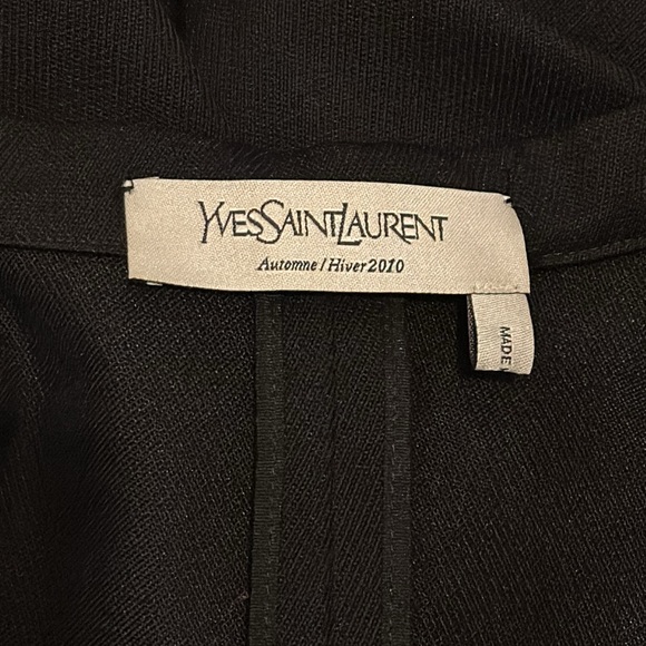 New Yves Saint Laurent runway wool crescent scoop neck bell sleeve mod minidress - Picture 13 of 16